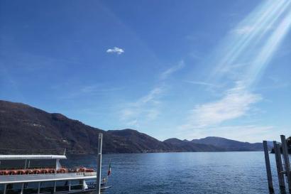 Smooth waters and clear skies on the Cannobio dock