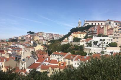 Lisbon seen from a hillside