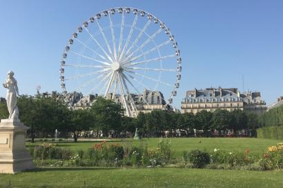 Bracing the heat to enjoy the view at Les Jardins de Tuileries