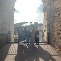 A picture of my friends and I at the Colosseum in Rome
