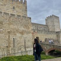 The walls of St. George Castle in Lisbon