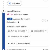 Google Map Nice tram schedule