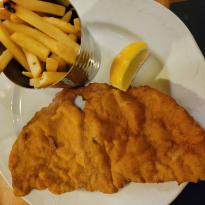 Shown is the schnitzel we ate at the restaurant