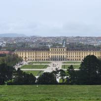 Shown is a view from the hill behind the Schönbrunn of the palace.