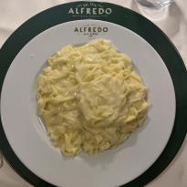 Plate of Alfredo pasta