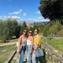 Group of friends in a Florence garden