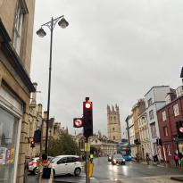 Another rainy day at Oxford with surprisingly light traffic