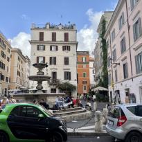 Fountain on a street in Rome