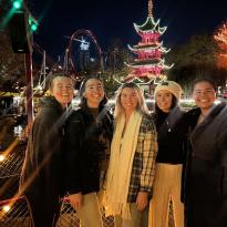 My friends from home and new friends from Copenhagen at Tivoli Gardens 