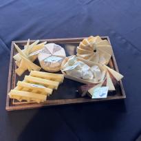 An assortment of cheeses