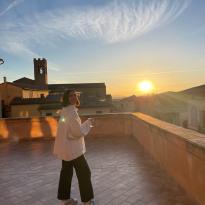 Photo of the rooftop sunset in Siena 