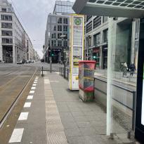 A view of a tram station in Berlin