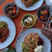 An image shows a variation of South African foods 