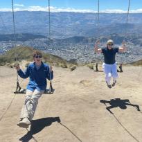 swinging with a view of Quito