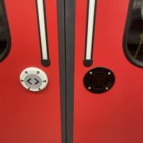 Door buttons for subway