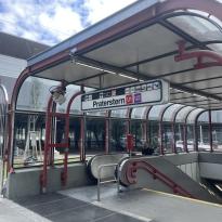 Example of what a metro station entrance would look like for U-Bahn