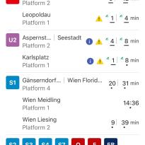 Screenshot of WienMobil app