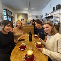 A group of people at a coffee shop