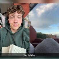 Reading on my porch in Quito