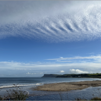 View of a beach and cliffs