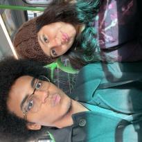 Two people taking a selfie