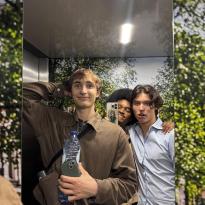 Group Photo in a mirror