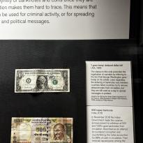 Money in a museum