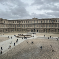 The courtyard of the Louvre
