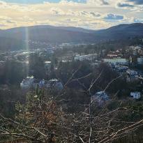 A beautiful view over Vienna from the end of Hütteldorf.