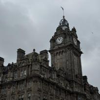 A photo of a picturesque clocktower in Edinburgh