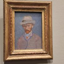 portrait of van gogh in a strawhat