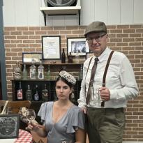 Dad and I dressed in 1920s clothing