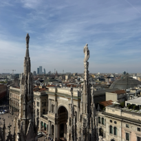 An image from the top of the Duomo in Milan
