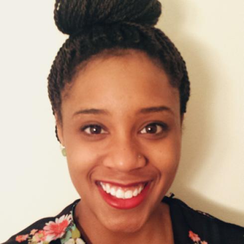 1. Smiling woman in a library, wearing a white lace top.
2. Woman smiling in front of white flowers, wearing a blue scarf.
3. Serious-looking man with short red hair, wearing a blue shirt.
4. Young woman with a serious expression, wearing a black jacket.
5. Smiling woman with braided bun hairstyle, wearing floral top. This alt text was added with Al; accuracy may vary.