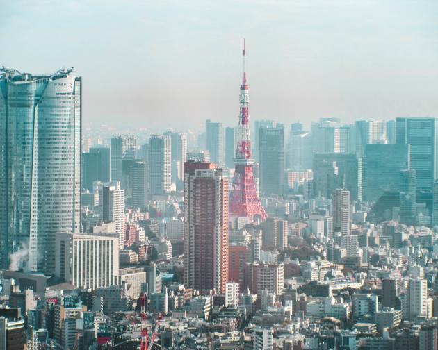 Seoul cityscape with arial tower