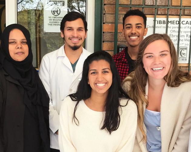 student interns with internship placement staff in Cape Town