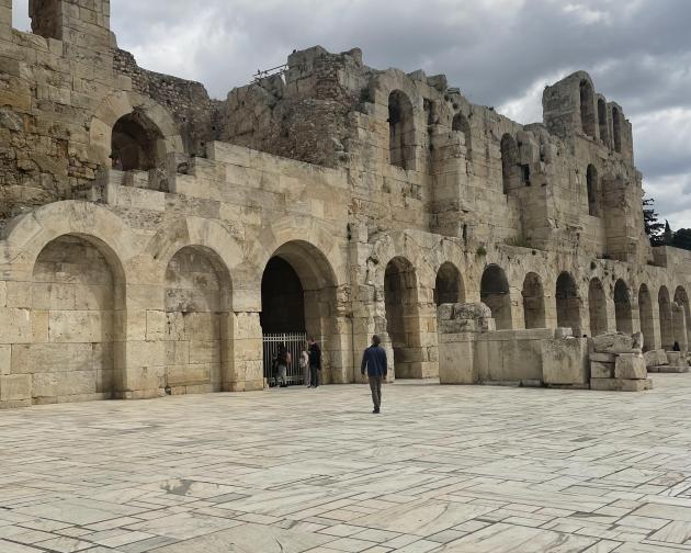 Exterior of the Acropolis in Athens, Greece