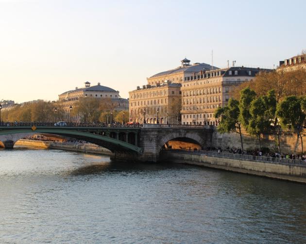  Seine river in Paris, taken during sunset