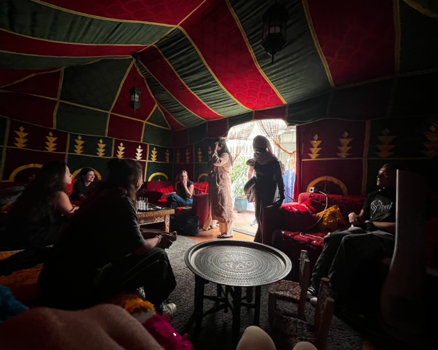 My cohort arriving at the IES Rabat Center