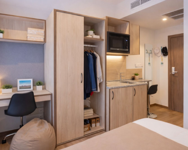 An example of a student residence in Madrid