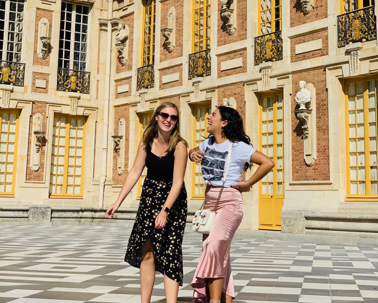 Two students tour Versailles