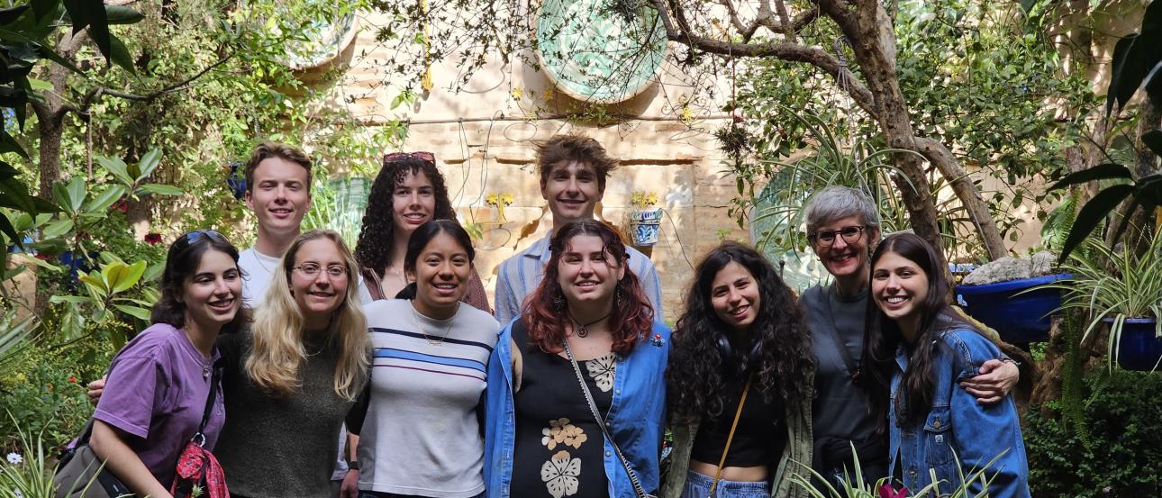 Students smiling  while at IES Granada 