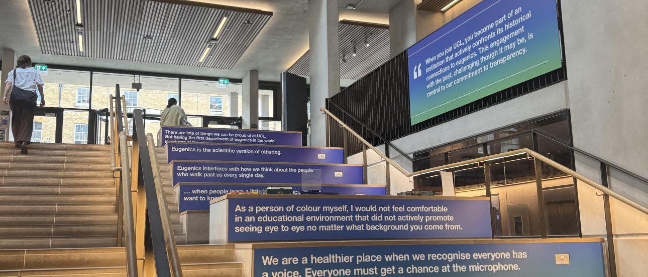 Stairs at UCL Student Centre