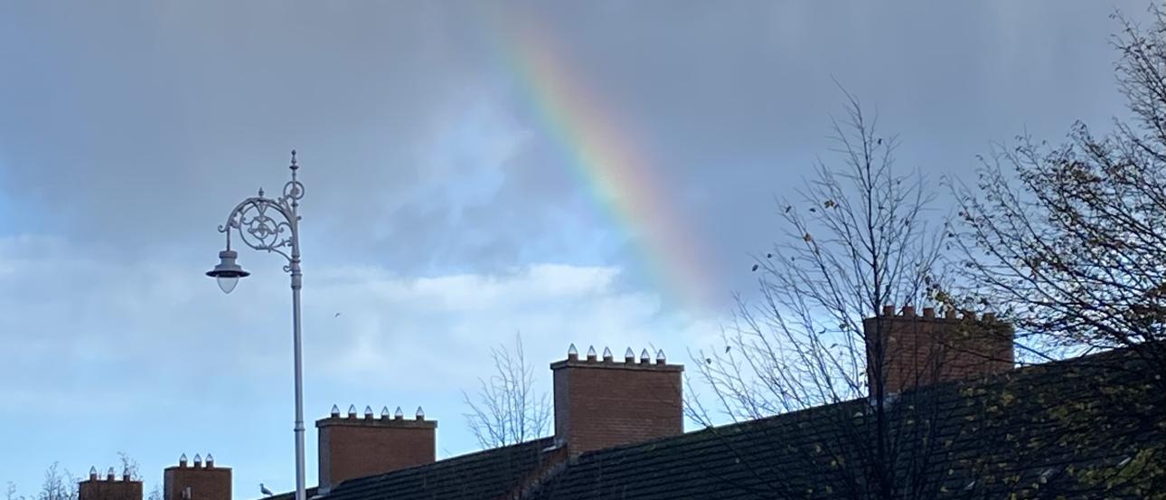 Rainbow in Mountjoy neighborhood, Dublin