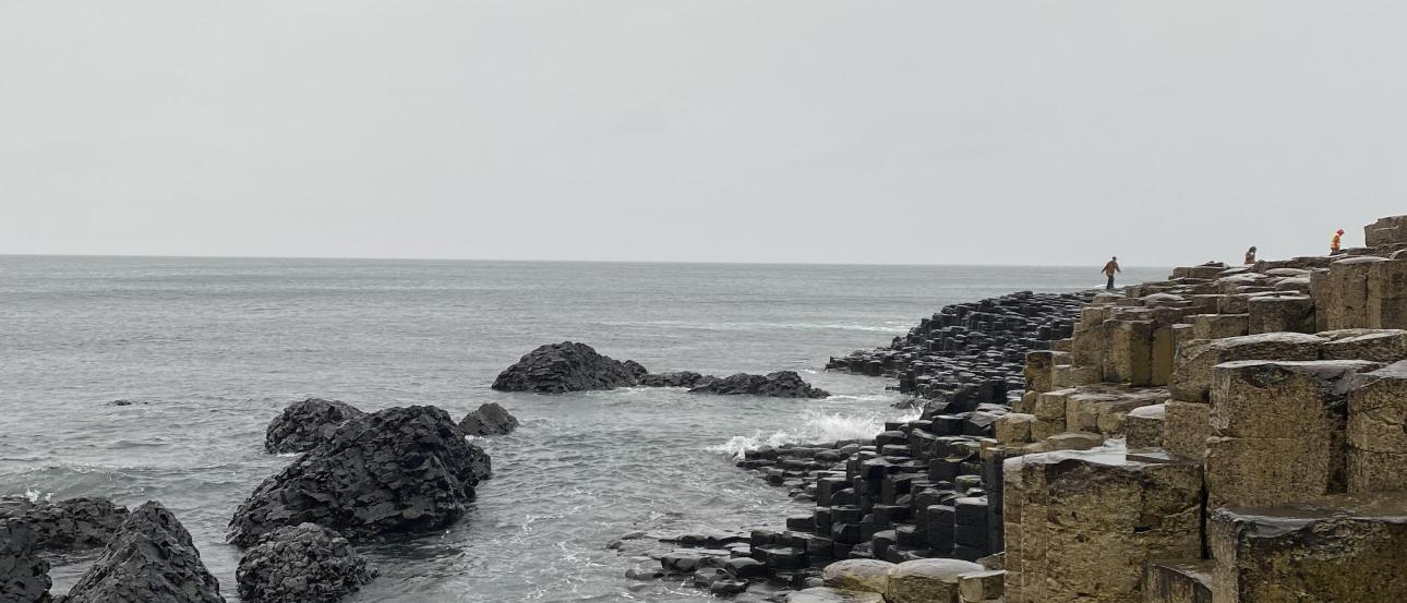 At the Giant’s Causeway on the Antrim Coast of Northern Ireland