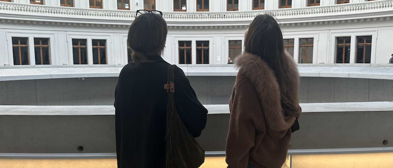 Looking at the Pinault Collection in Bourse de Commerce, 2nd arrondissement. 