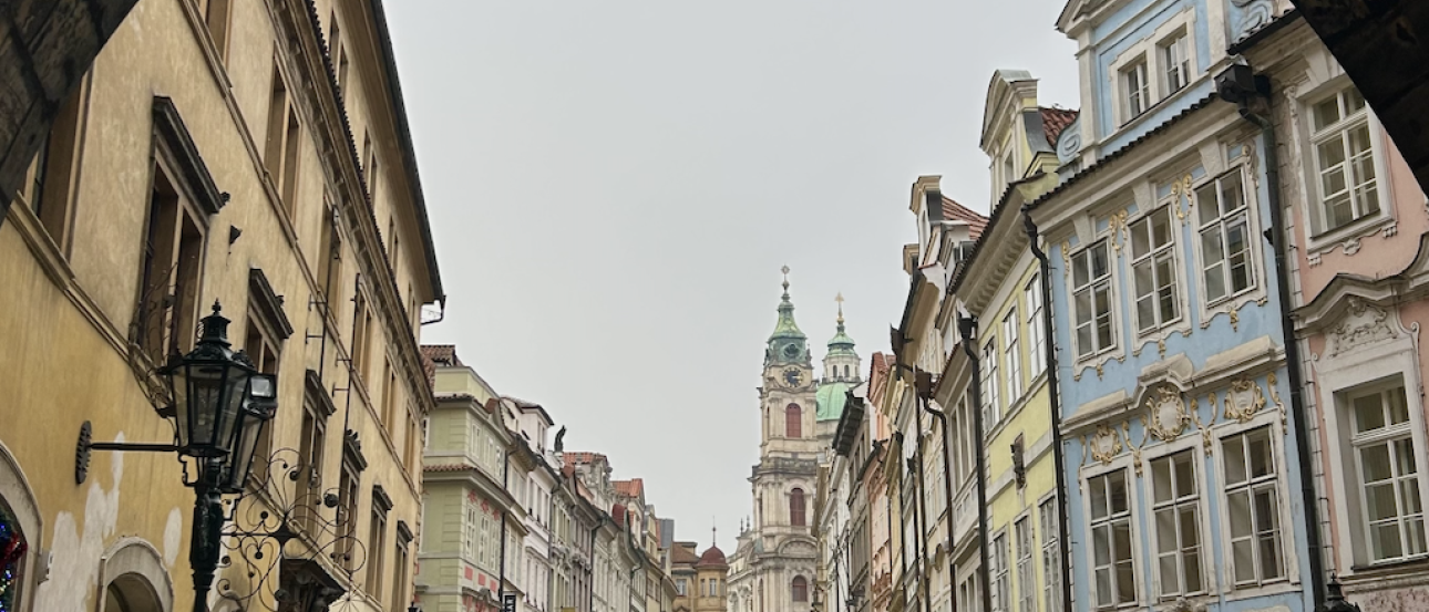 Colorful buildings in Prague