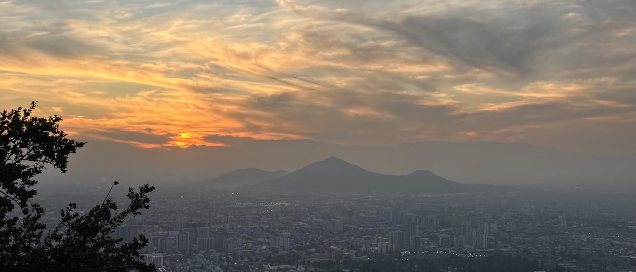 From the top of the hill, you can see a large part of the city 