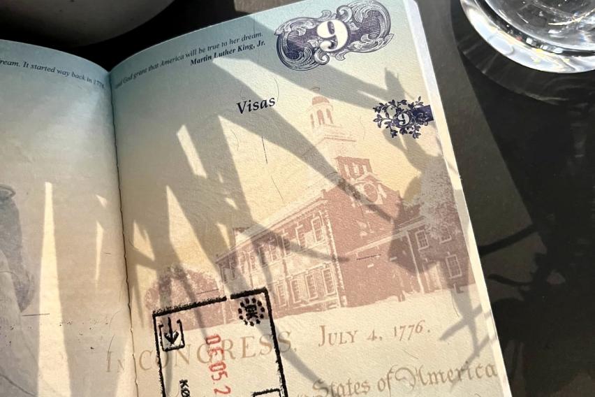 Visa page of my passport from my trip to Copenhagen, Denmark