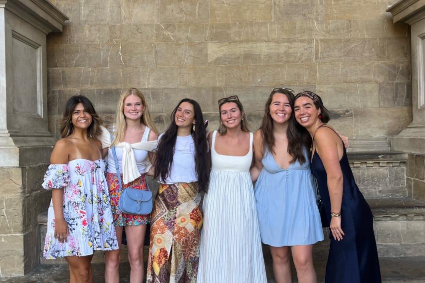 Group photo of all of my friends from Wofford in Florence for the weekend